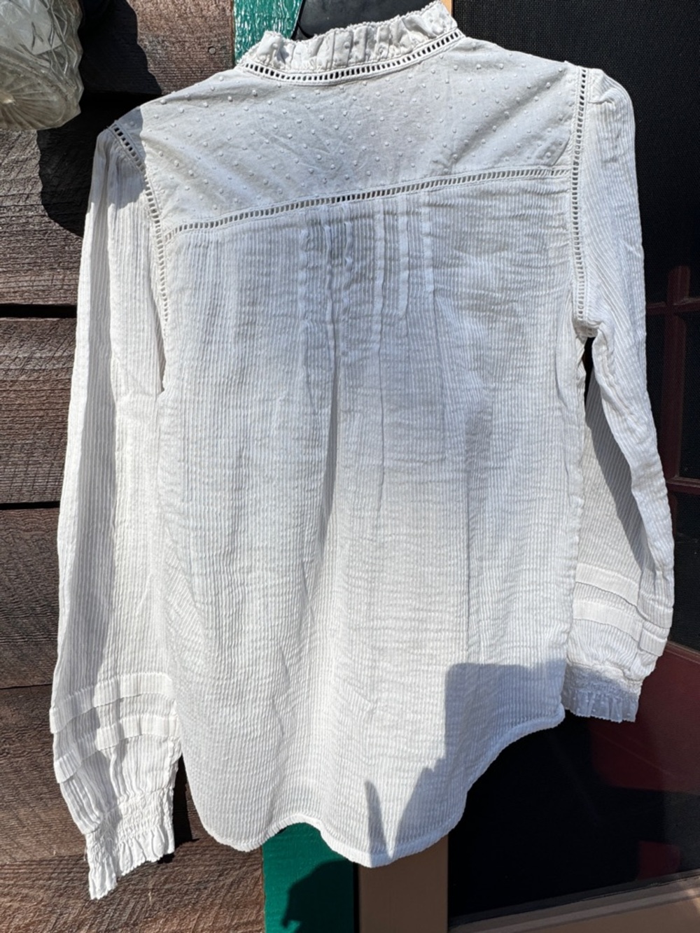 Quince White Textured Button‑Front Blouse - Picture 4 of 4